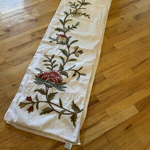 Pottery Barn embroided Table Runner